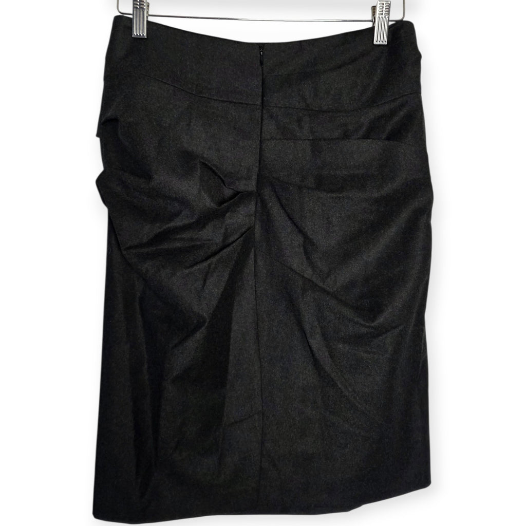 Dries van Noten midi rok grijs wol cashmere 36 S tweedehands dames designer