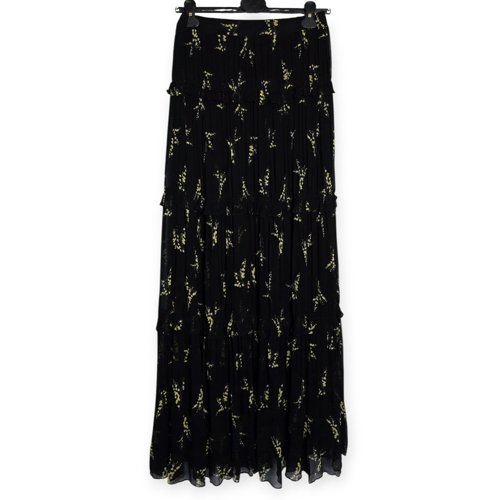Ba&sh lange maxi rok zwart geel 36 S tweedehands dames designer