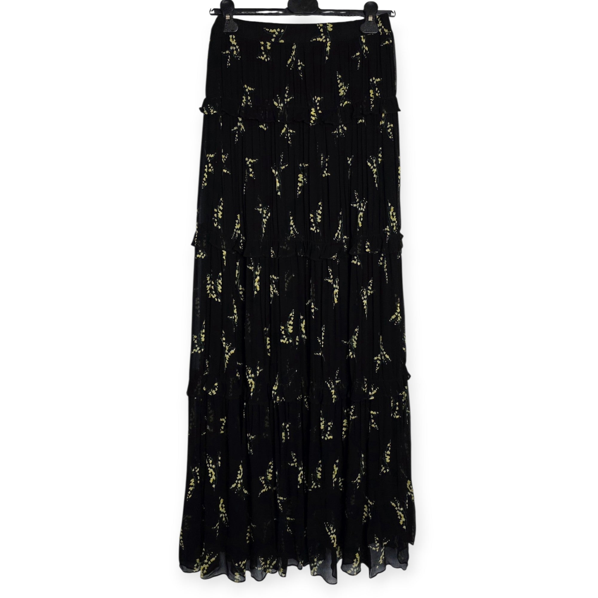 Ba&sh lange maxi rok zwart geel 36 S tweedehands dames designer