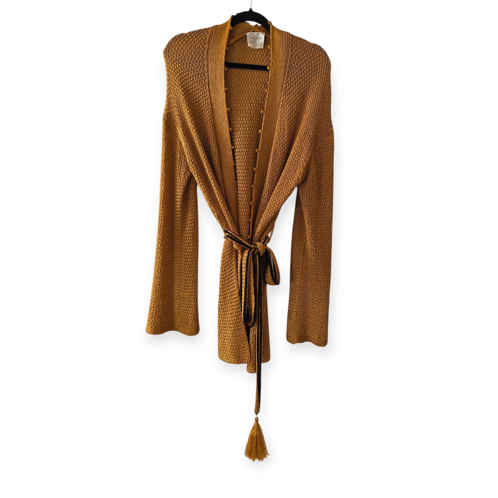 Forte forte knit vest mosterdgeel oranje L 40 pre-loved