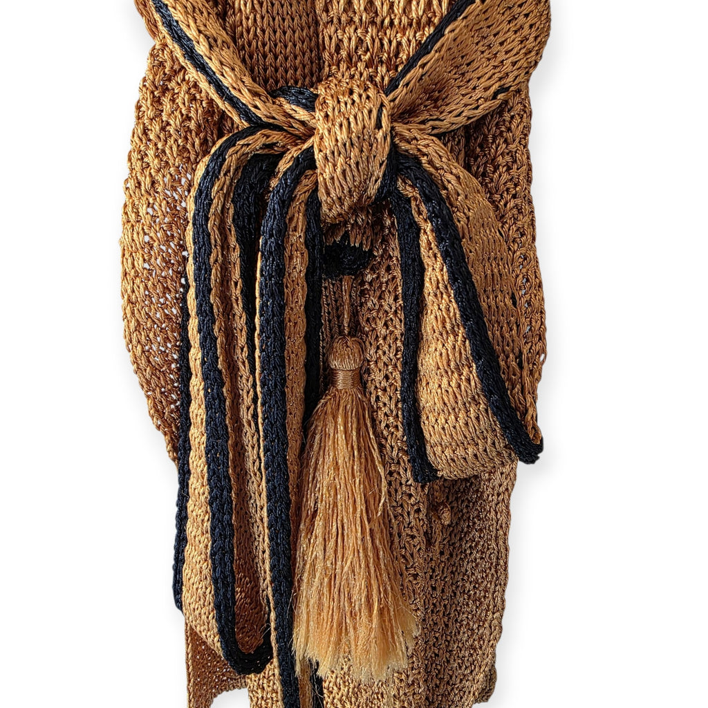 Forte forte knit vest mosterdgeel oranje L 40 pre-loved