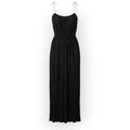 Ulla Johnson zwarte plooi plissé midi‑jurk mouwloos maat 34 xs tweedehands dames designer