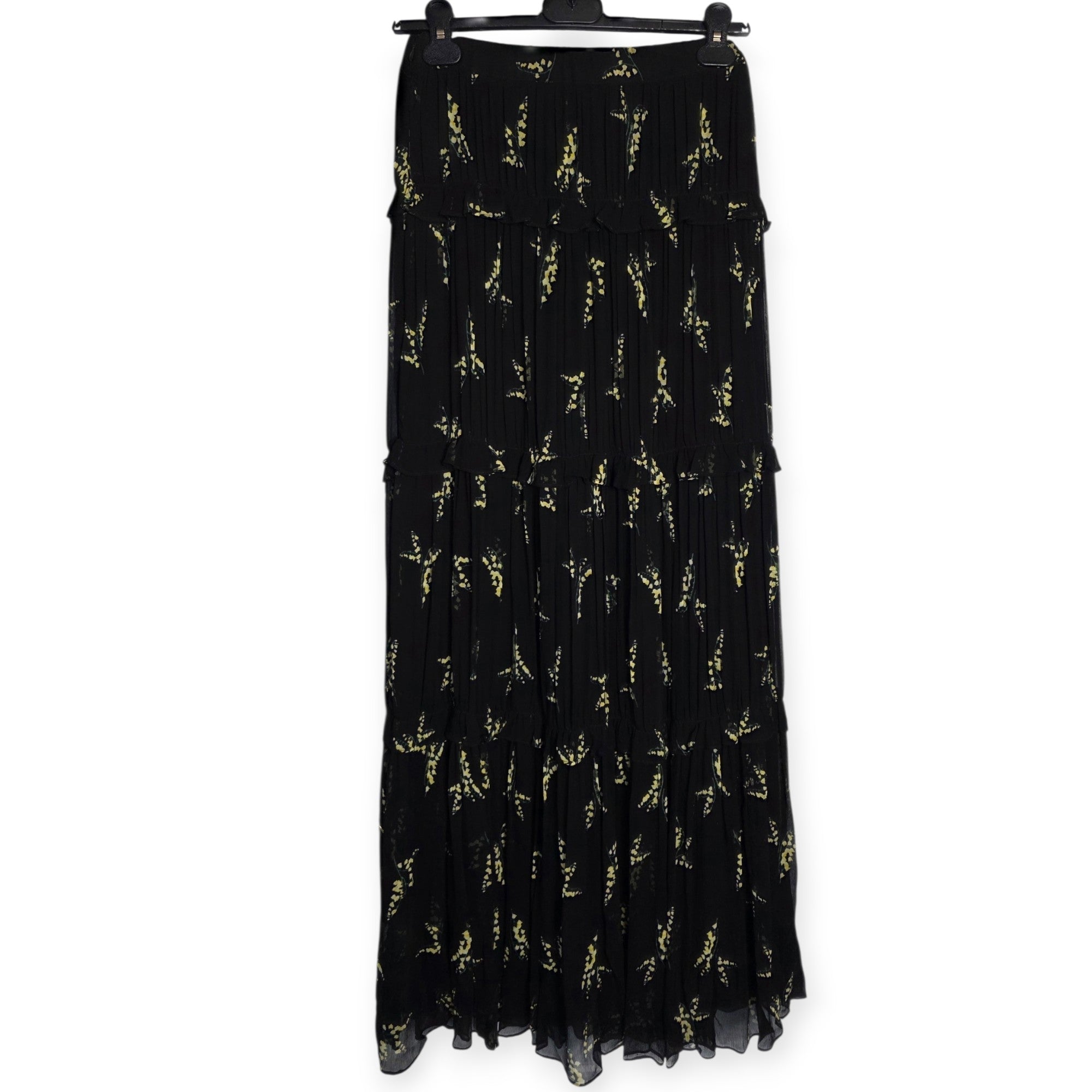 Ba&sh lange maxi rok zwart geel 36 S tweedehands dames designer