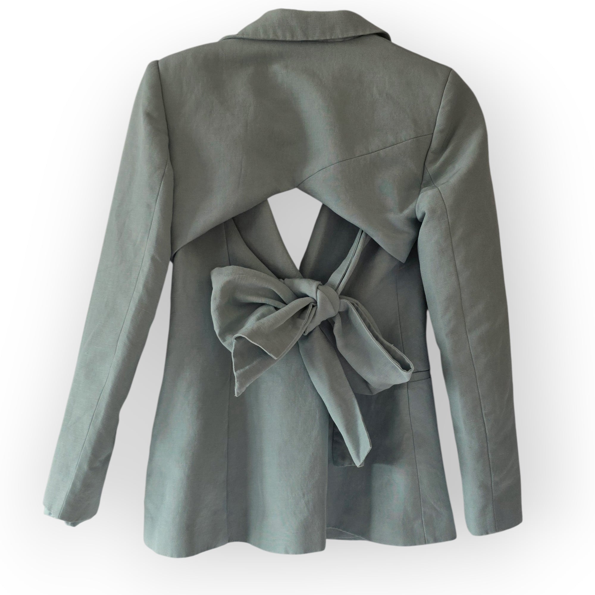 Significant Other mint groen cut out blazer linnen met strik xs 34 tweedehands dames designer