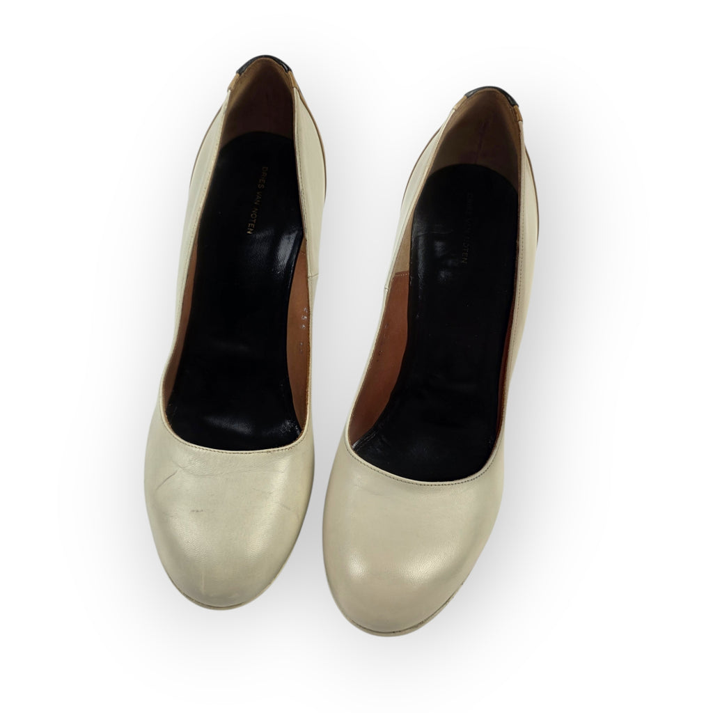 Dries Van Noten colourblock leren pumps maat 38 met doos tweedehands dames designer