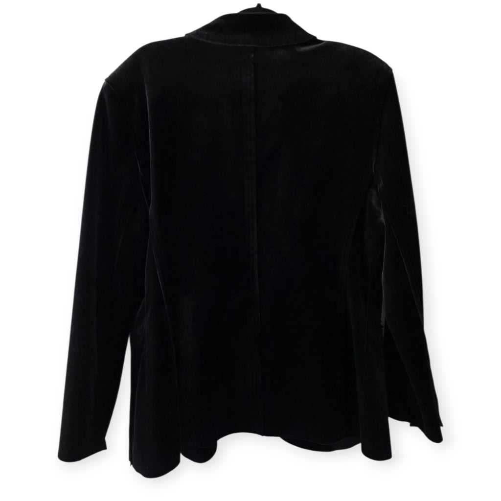 Norma Kamali velvet blazer jasje zwart xl 42 tweedehands dames designer