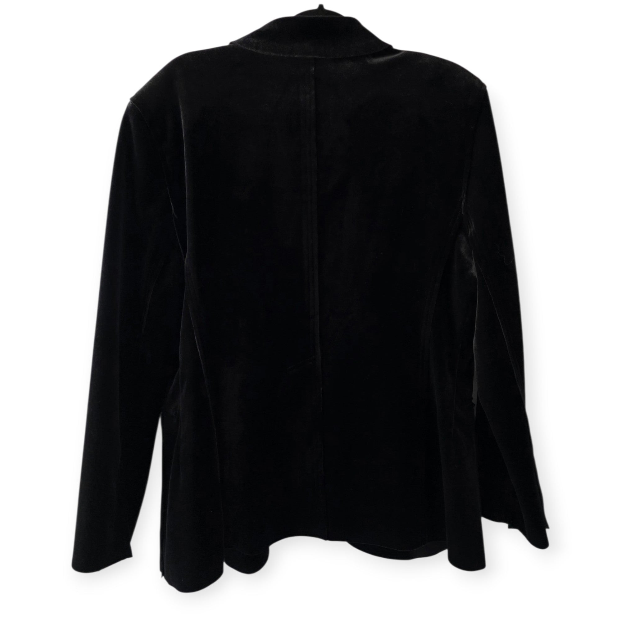 Norma Kamali velvet blazer jasje zwart xl 42 tweedehands dames designer
