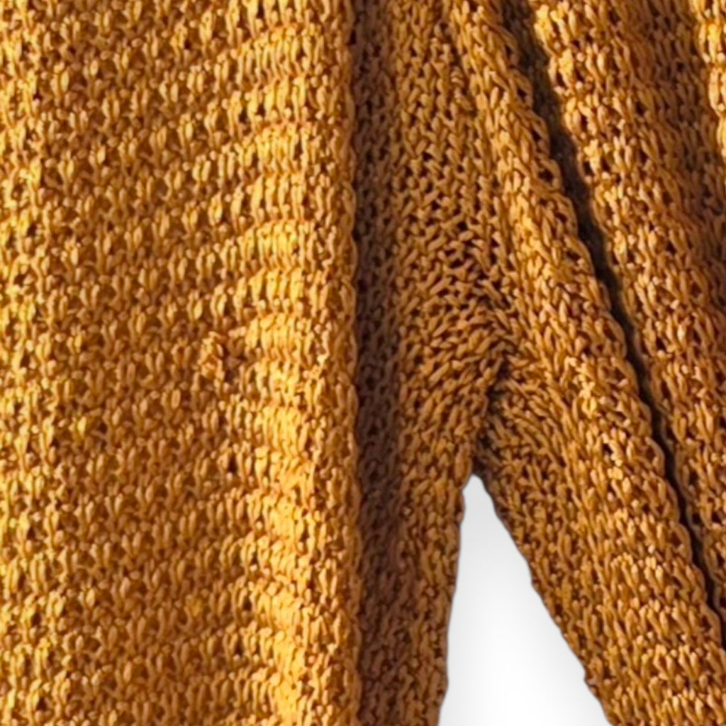 Forte forte knit vest mosterdgeel oranje L 40 pre-loved