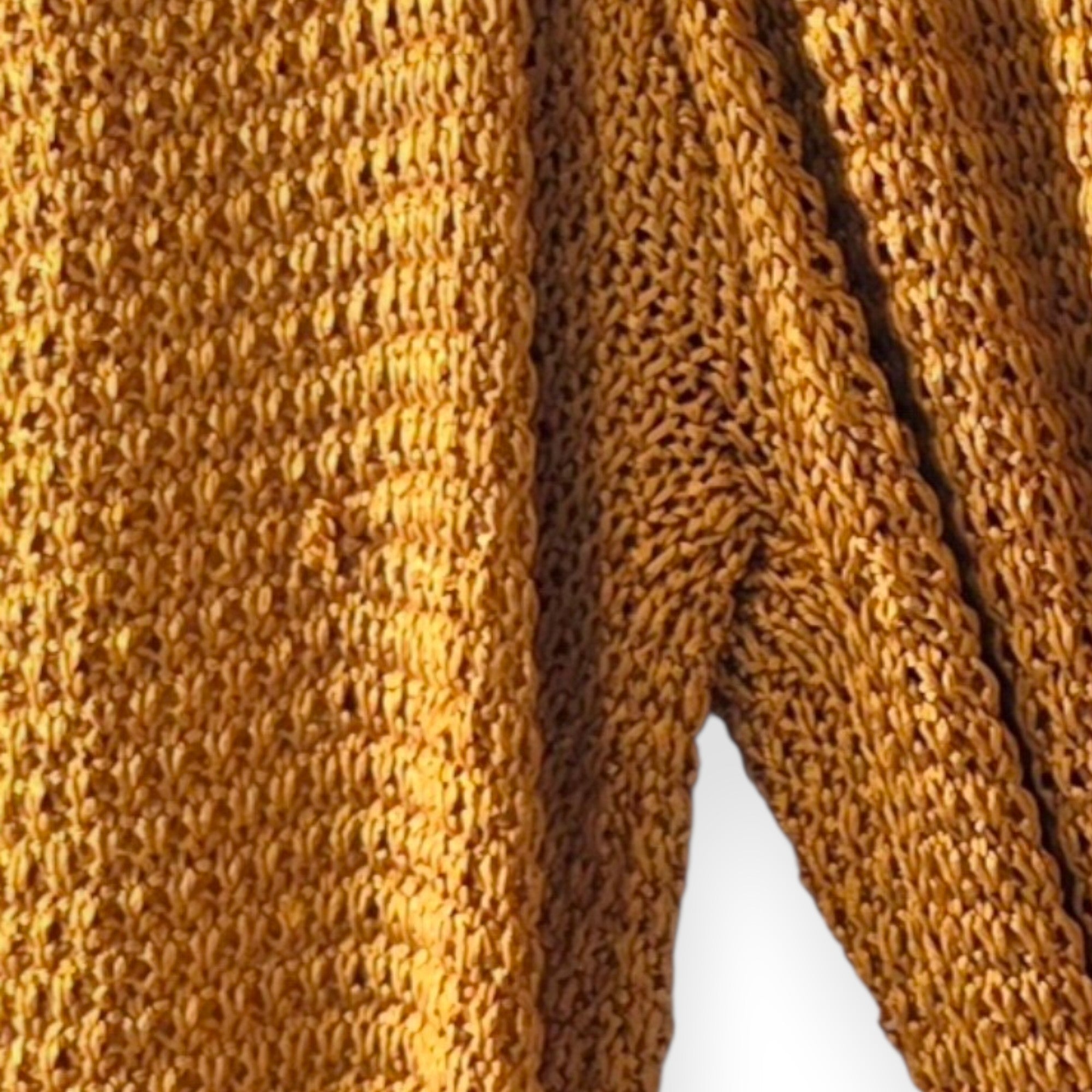 Forte forte knit vest mosterdgeel oranje L 40 pre-loved