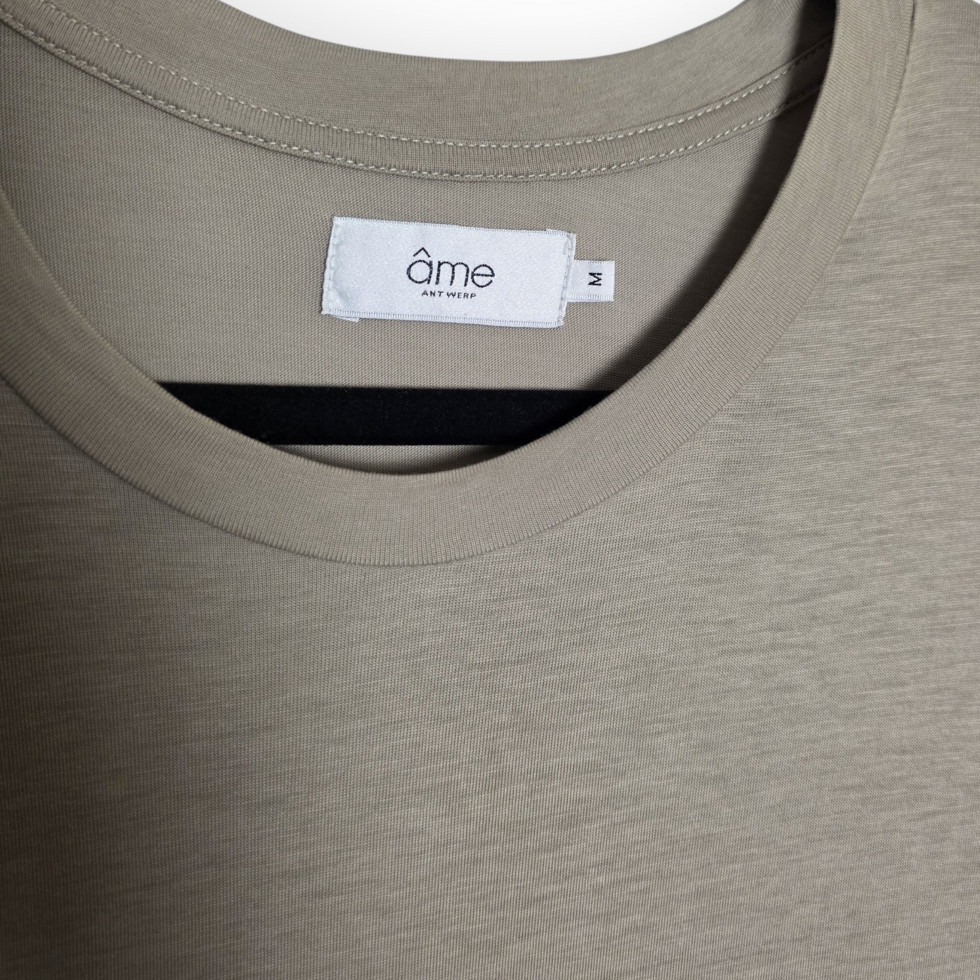 Âme Antwerp t-shirt jurk model Eva maat M pre-loved khaki-beige