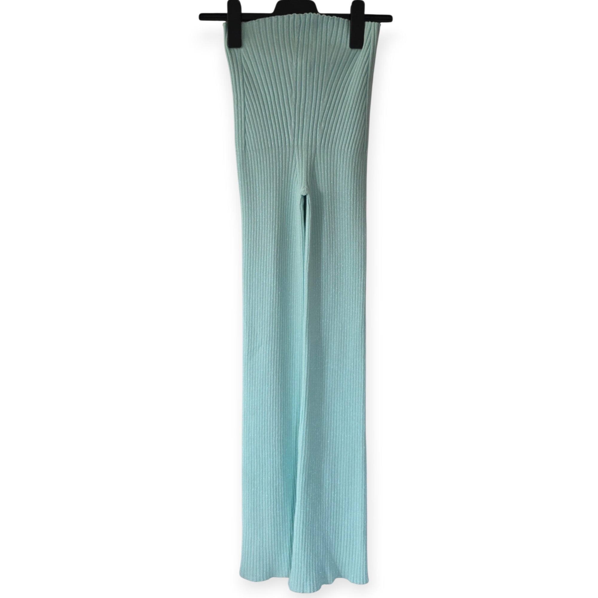 Circus Hotel dames flared glitter legging broek mint groen S 36 tweedehands designer damwa