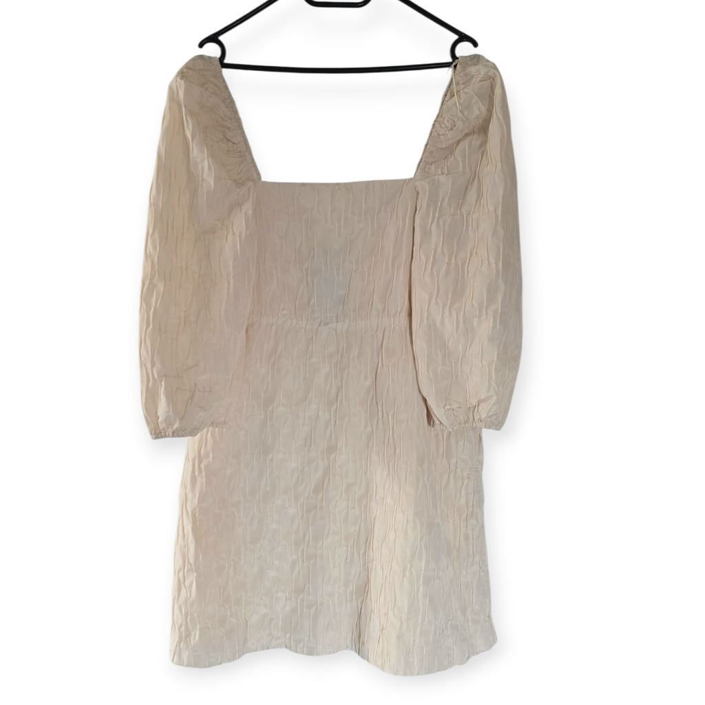 Samsoe samsoe korte jurk Sasha beige xl 42 pofmouwen tweedehands dames designer
