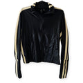 Norma Kamali biker trainings jack jasje zwart creme M 38 tweedehands dames designer