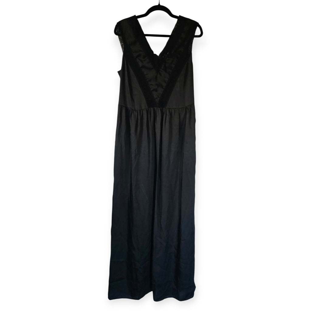 Rue 8isquit lange mouwloze maxi jurk zwart kant it46 40 L tweedehands dames designer
