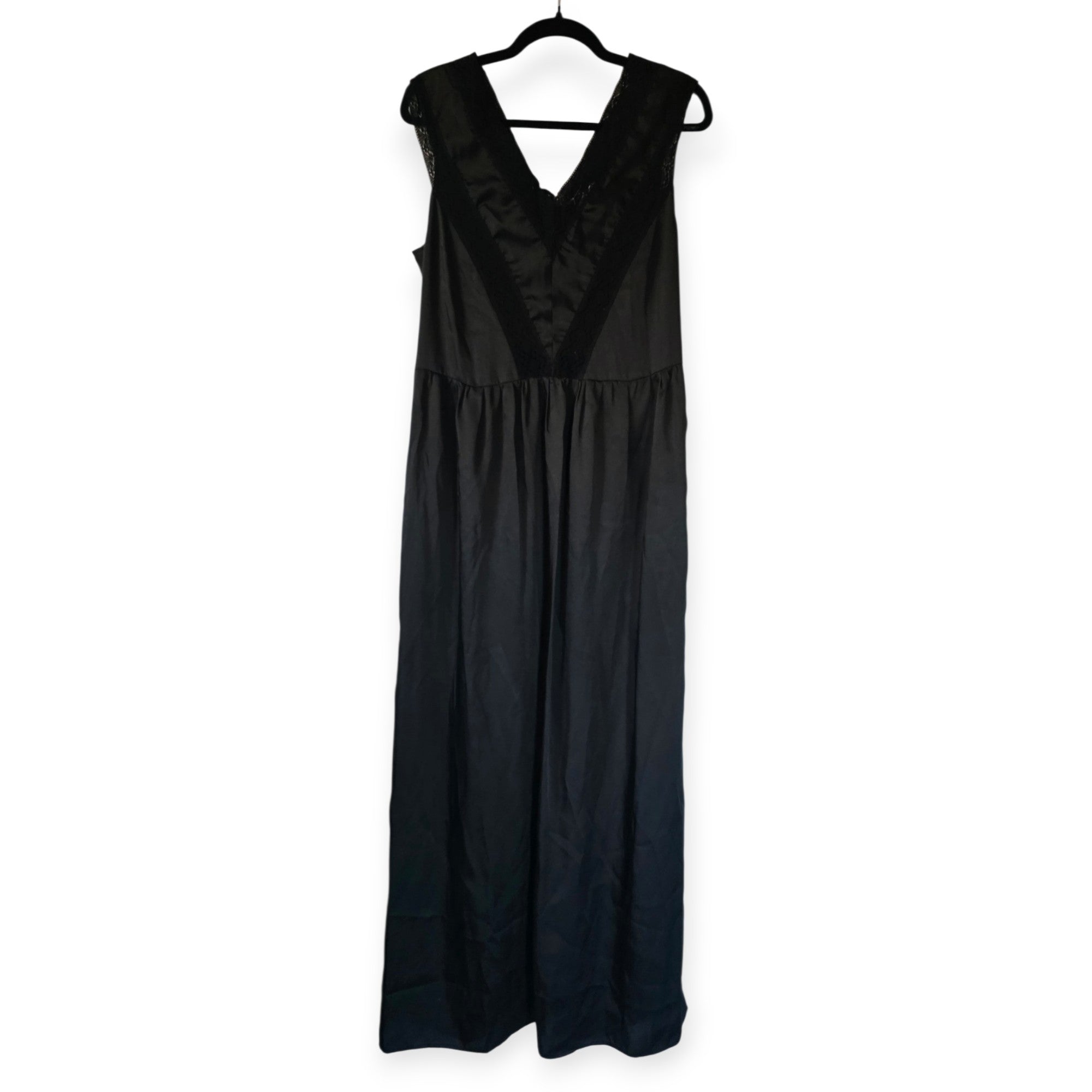 Rue 8isquit lange mouwloze maxi jurk zwart kant it46 40 L tweedehands dames designer