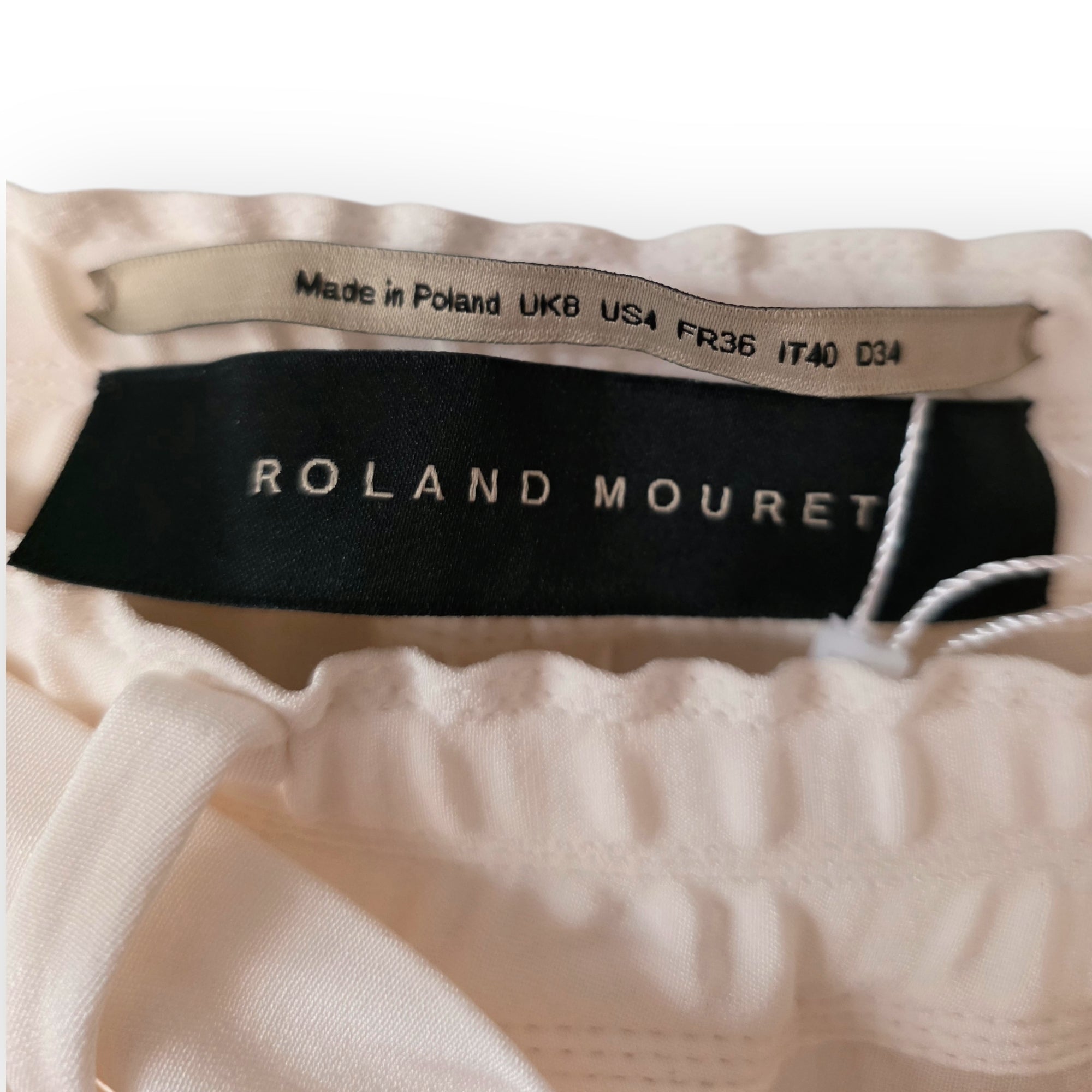 Roland Mouret zijde broek crème FR36 pre-loved