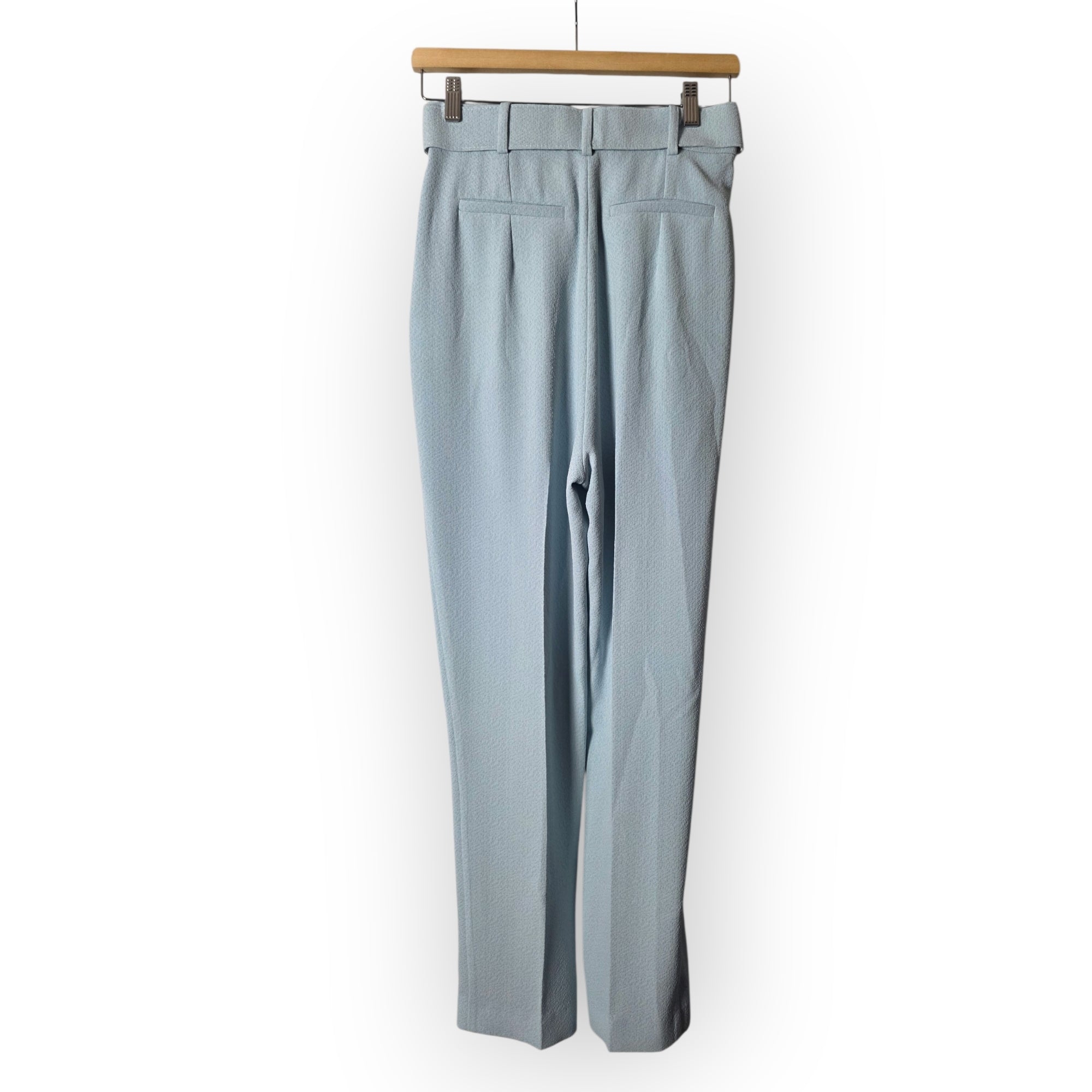 Emilia Wickstead dames waffle pantalon broek blauw S 36 tweedehands designer dames