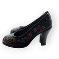 Dries van Noten geborduurde leren pumps maat 40,5 bruin tweedehands dames designer