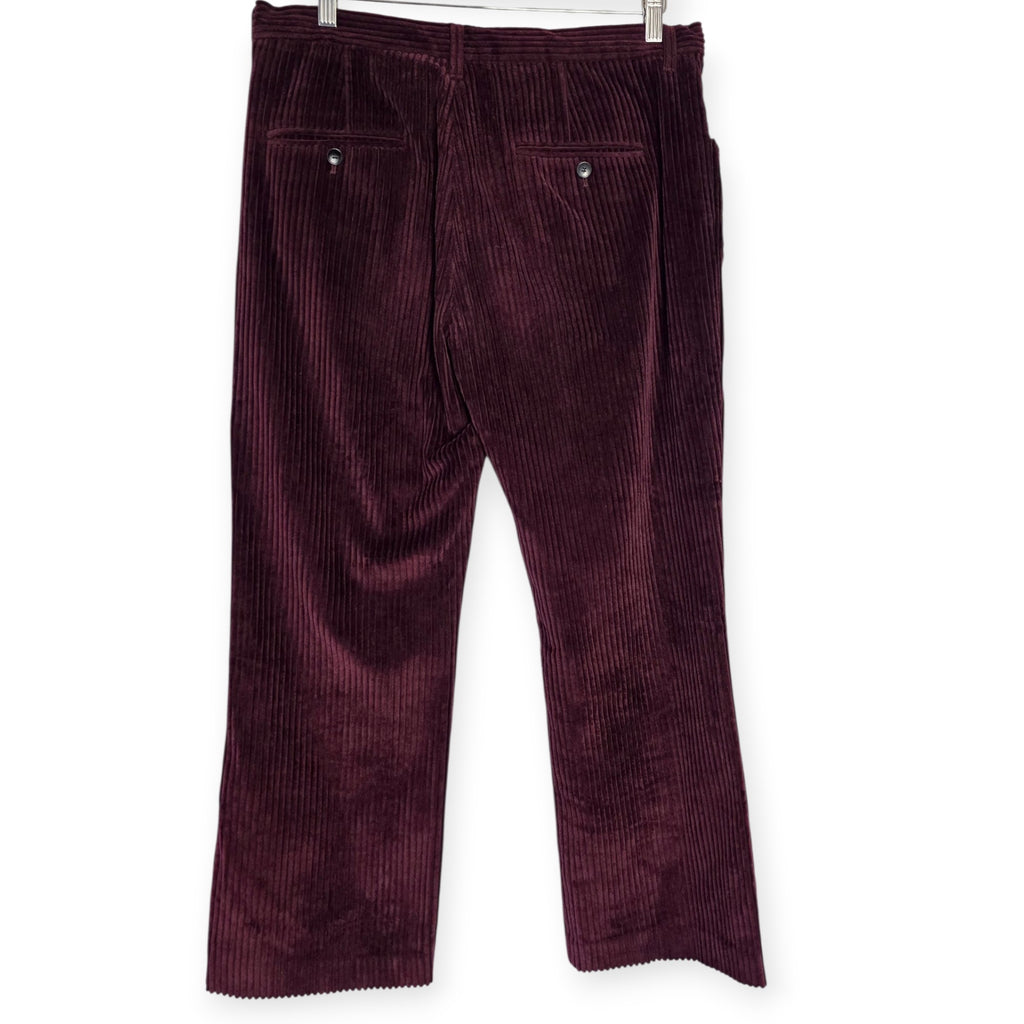 Isabel Marant dames corduroy rib broek rood FR44 EU42 enkellengte tweedehands designer
