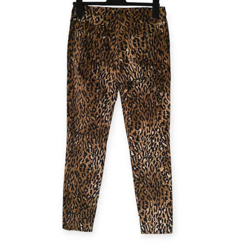 Blumarine dames leopard stretch broek bruin zwart w29 tweedehands dames designer