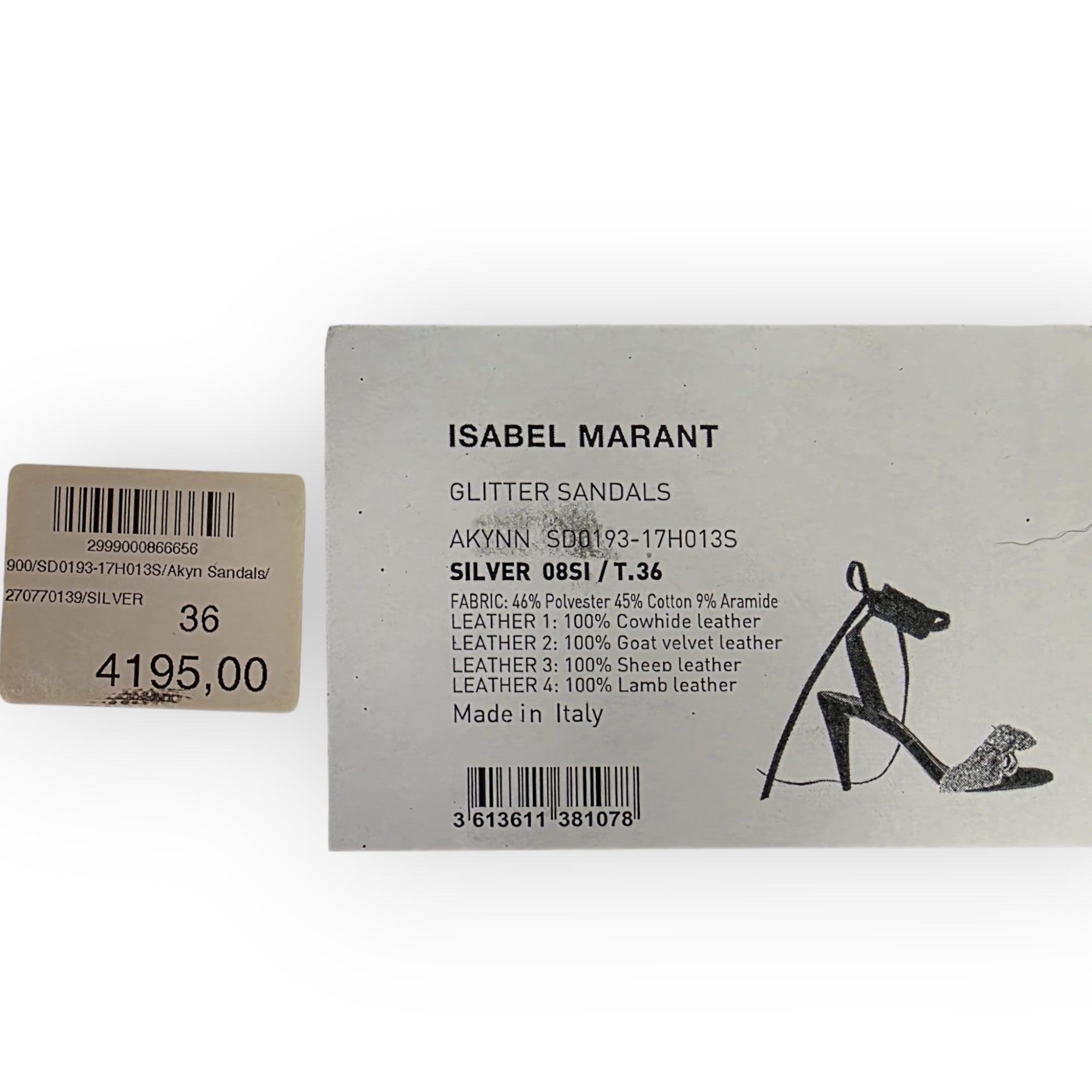 Isabel Marant bow glitter hakken Akynn zwart zilver 36 tweedehands dames designer