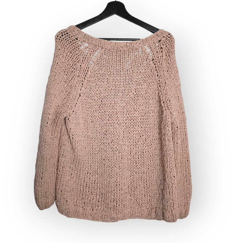 Mes Demoiselles Paris Enora chunky knit cardigan roze  oversized tweedehands dames designer T1