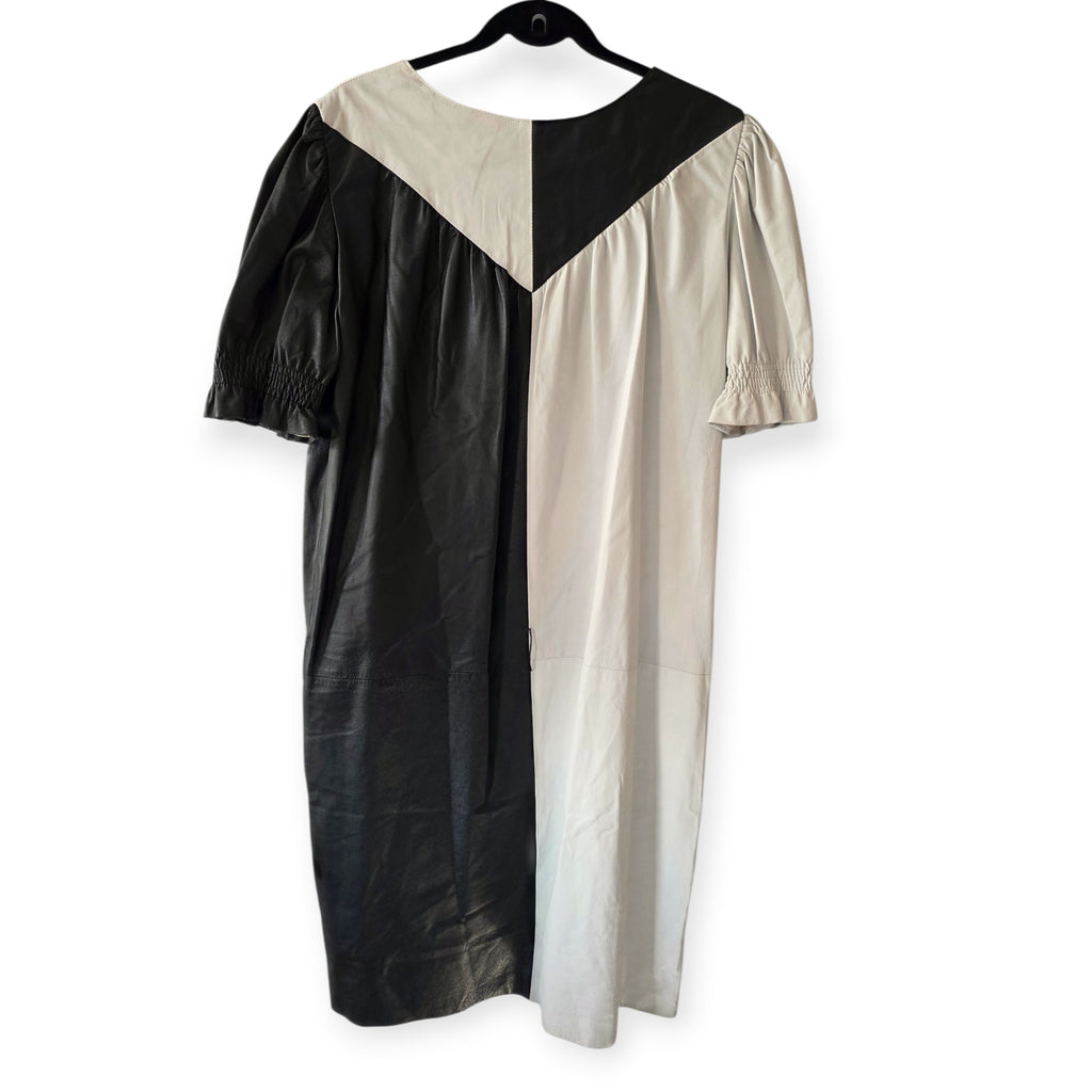 Iconische vintage designer leren jurk Emilio Pucci by Kres IT46 EU40-42 tweedehands dames designer